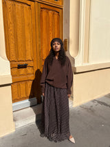 JUPE LONGUE POIS CHOCOLAT