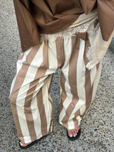 PANTALON PALAZZO A RAYURES