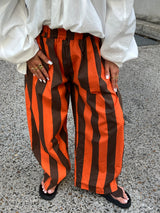 PANTALON PALAZZO A RAYURES