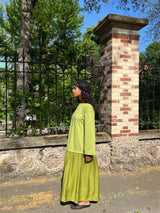 ROBE LONGUE BOHEME VERT OLIVE