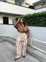 PANTALON BALLON À RAYURES