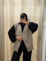 BLAZER SANS MANCHES OVERSIZE