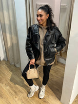 BLOUSON AVIATEUR SIMILI CUIR