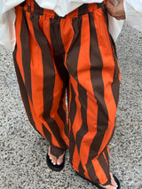 PANTALON PALAZZO A RAYURES