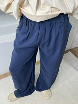 PANTALON OVERSIZE FLUIDE MARINE
