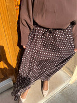 JUPE LONGUE POIS CHOCOLAT