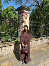 LONGUE ROBE BOHEME CHOCOLAT