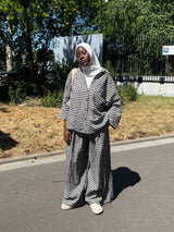ENSEMBLE VICHY OVERSIZE