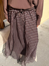 JUPE LONGUE POIS CHOCOLAT