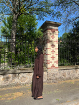 LONGUE ROBE BOHEME CHOCOLAT