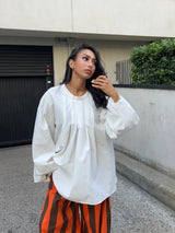 BLOUSE PLISSÉE BLANCHE