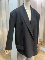 BLAZER NOIR SURPIQÛRES