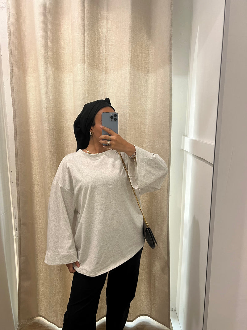 T-SHIRT SURDIMENSIONNÉ (MANCHES LONGUES)