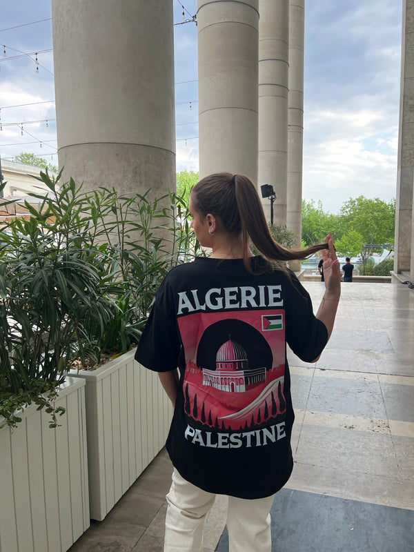 T-SHIRT MIXTE ALGERIE PALESTINE 🇩🇿🇵🇸
