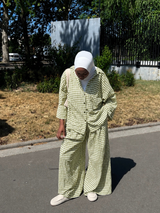 ENSEMBLE VICHY OVERSIZE