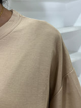 T-SHIRT SURDIMENSIONNÉ MANCHES LONGUES [MATIÈRE POLO]