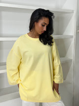 T-SHIRT SURDIMENSIONNÉ MANCHES LONGUES [MATIÈRE POLO]