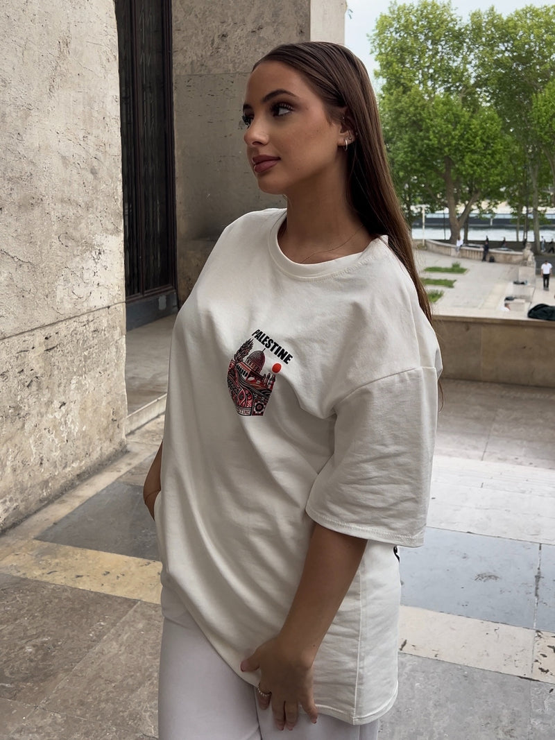 T-SHIRT MIXTE PALESTINE 🇵🇸 [Blanc|
