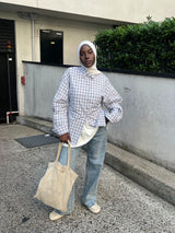 CHEMISE CINTRÉE À CARREAUX