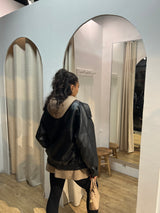 BLOUSON AVIATEUR SIMILI CUIR