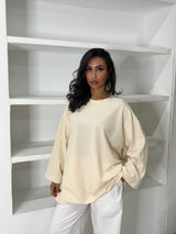 T-SHIRT SURDIMENSIONNÉ MANCHES LONGUES [MATIÈRE POLO]