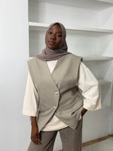 BLAZER OVERSIZE SANS MANCHES
