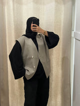 BLAZER SANS MANCHES OVERSIZE