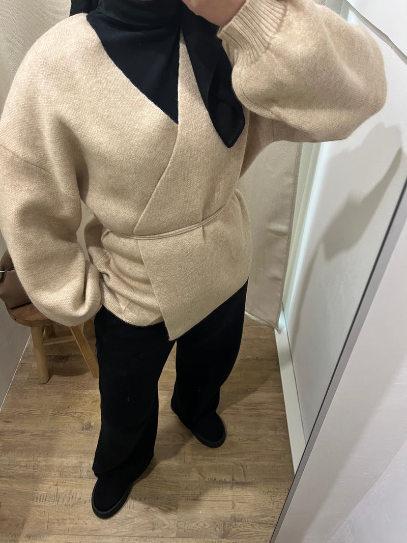 CARDIGAN À NOUER