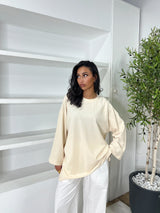 T-SHIRT SURDIMENSIONNÉ MANCHES LONGUES [MATIÈRE POLO]