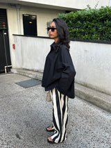 PANTALON PALAZZO A RAYURES