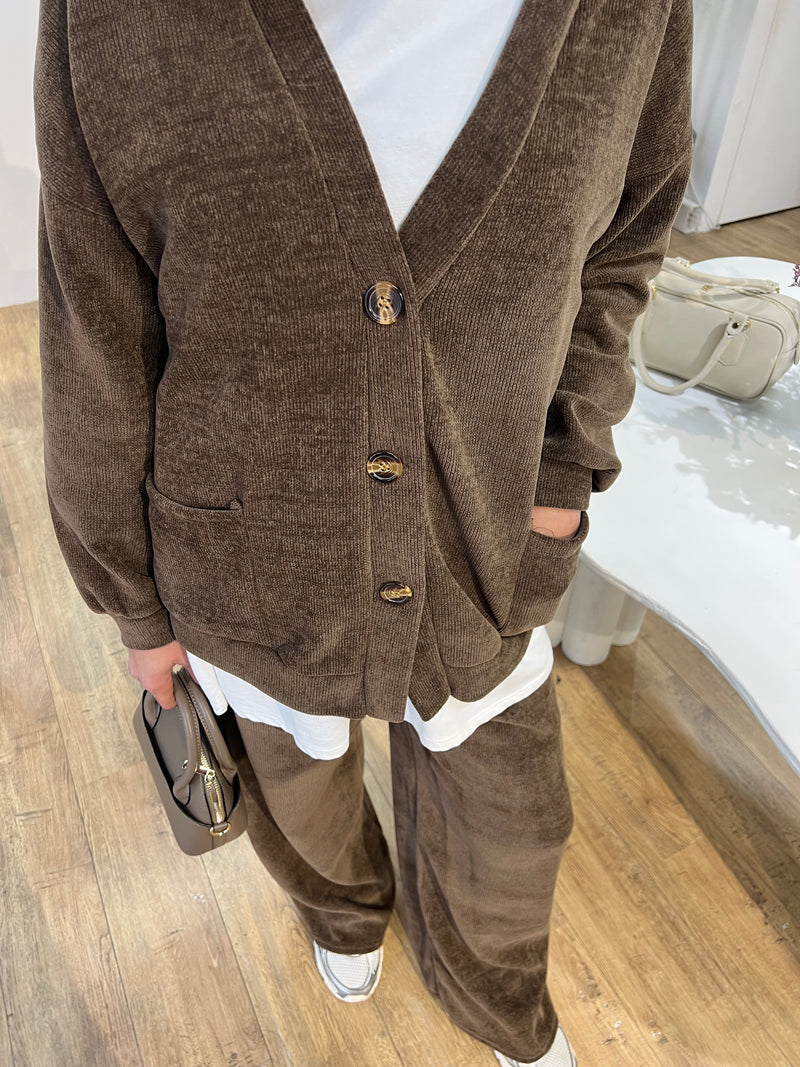 ENSEMBLE DÉCONTRACTÉ EFFET VELOURS