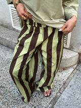 PANTALON PALAZZO A RAYURES