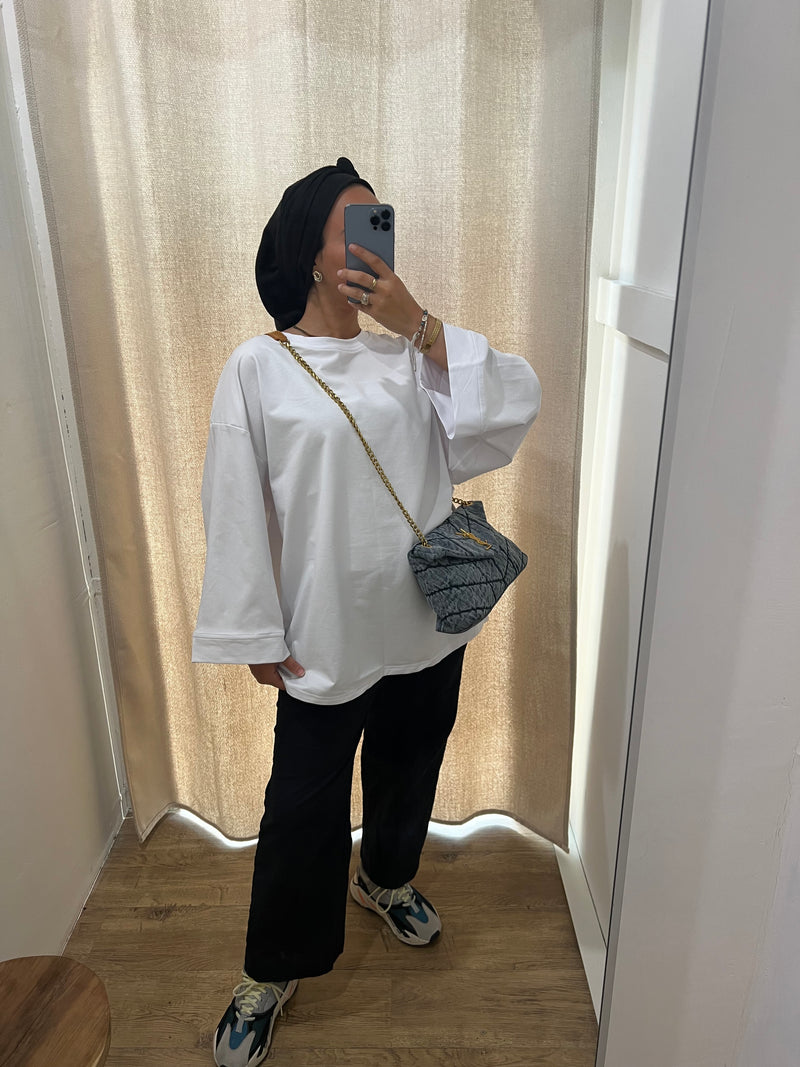T-SHIRT SURDIMENSIONNÉ (MANCHES LONGUES)