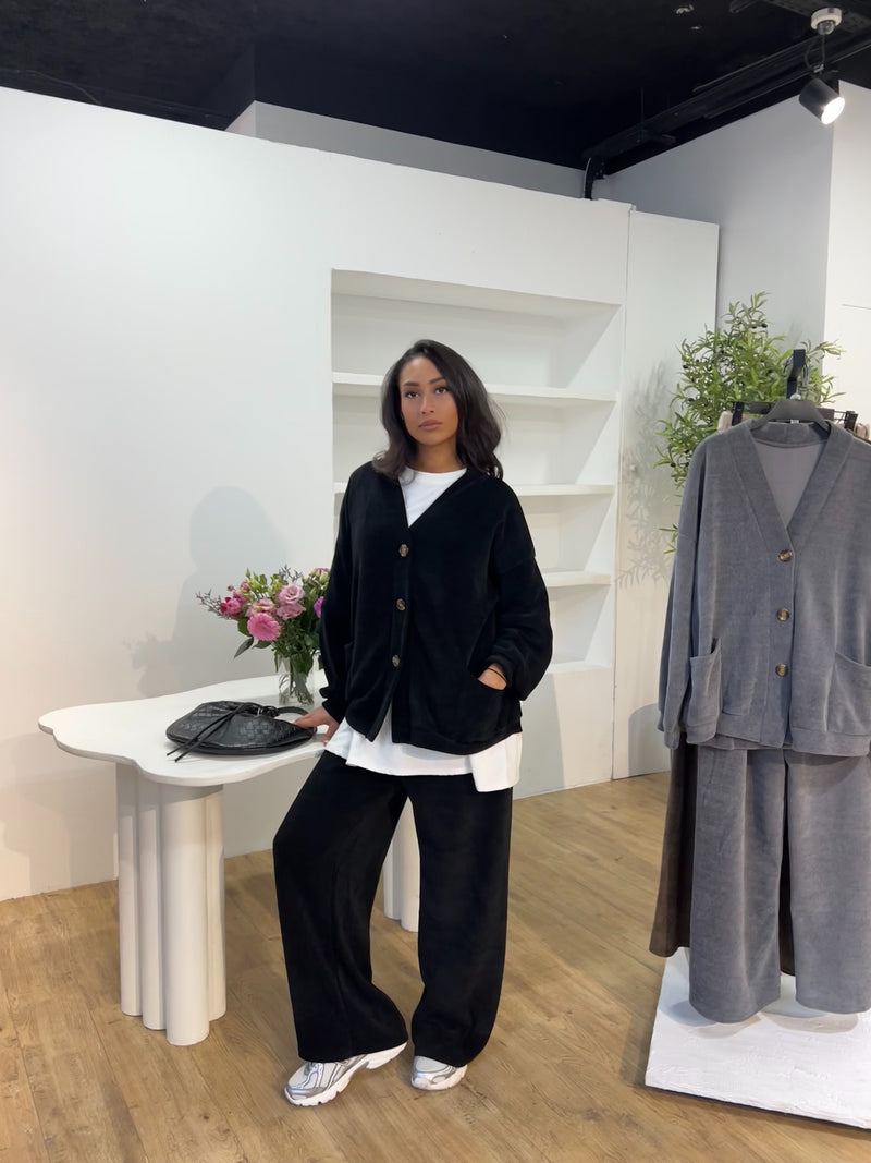 ENSEMBLE DÉCONTRACTÉ EFFET VELOURS