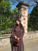 LONGUE ROBE BOHEME CHOCOLAT