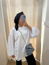 T-SHIRT SURDIMENSIONNÉ (MANCHES LONGUES)