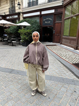 VESTE BOMBER CARREAUX