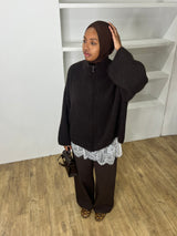 CARDIGAN EN MAILLE [MARRON]