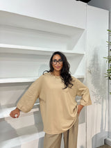 T-SHIRT SURDIMENSIONNÉ [MATIÈRE POLO]