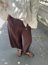 PANTALON FLUIDE 7/8 [MARRON]