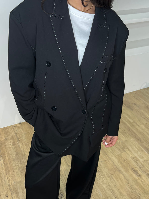 BLAZER NOIR SURPIQÛRES