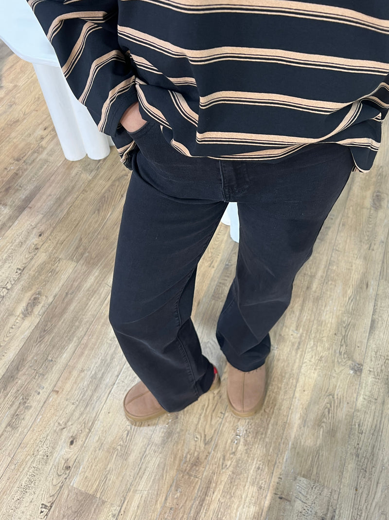 JEAN NOIR COUPE DROITE