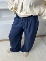 PANTALON OVERSIZE FLUIDE MARINE
