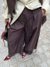 PANTALON À PINCES WIDE LEG