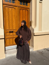 JUPE LONGUE POIS CHOCOLAT