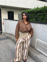 PANTALON BALLON À RAYURES