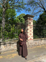 LONGUE ROBE BOHEME CHOCOLAT