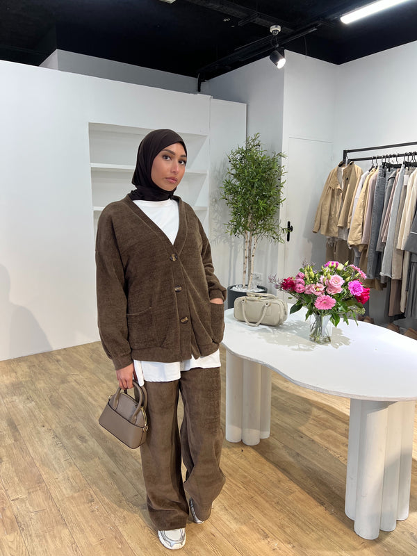 ENSEMBLE DÉCONTRACTÉ EFFET VELOURS