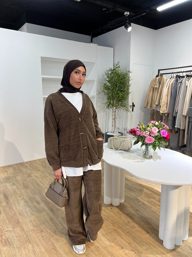 ENSEMBLE DÉCONTRACTÉ EFFET VELOURS