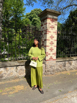 ROBE LONGUE BOHEME VERT OLIVE